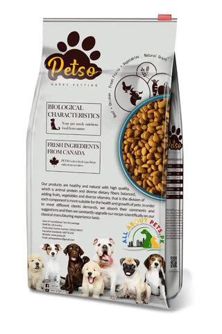 Image of Petso Dog Food 10kg – premium balanced nutrition with proteins, omegas, and vitamins for dogs of all ages