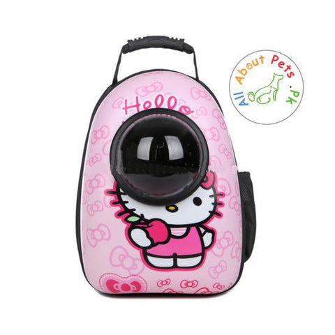 Image of Pet Travel Bag Capsule Carrier Backpack hello kitty available at allaboutpet.pk in Pakistan