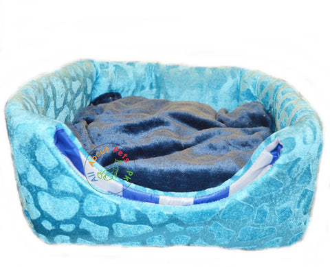 Image of Cat Bed & House 2 in 1 Soft and Comfortable blue available at allaboutpets.pk in Pakistan