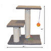 Cat scratch post tree with 3 scratch poles, 2 resting tops and a toy ball with bell inside available in Pakistan at allaoutpets.pk