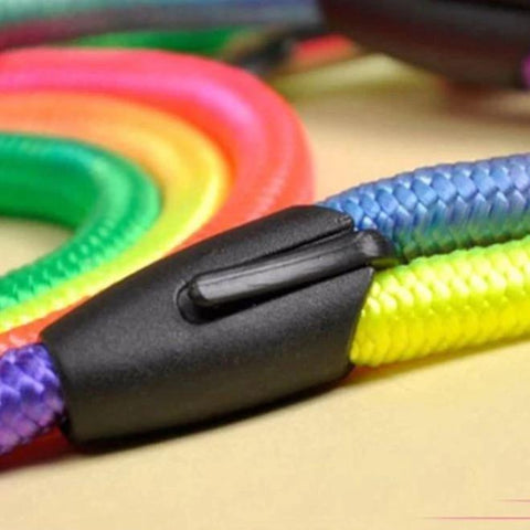 Image of Rainbow nylon Dog Leash, 14mm thickness and 44 inches long available at allaboutpets.pk in pakistan