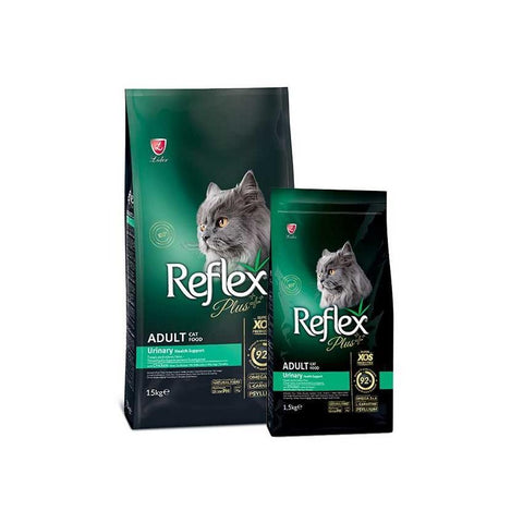 Image of Reflex Plus Urinary Chicken Adult Cat Food 1.5kg and 15kg available in Pakistan at allaboutpets.pk