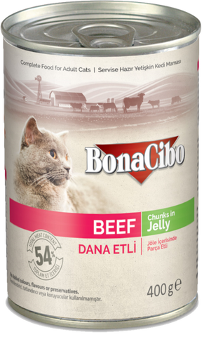 Image of BONACIBO Canned Cat Food Beef 400g