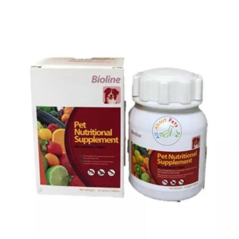 Image of Bioline Pet Nutritional Supplement Microelement tablets for cats & dogs available at allaboutpets.pk in Pakistan