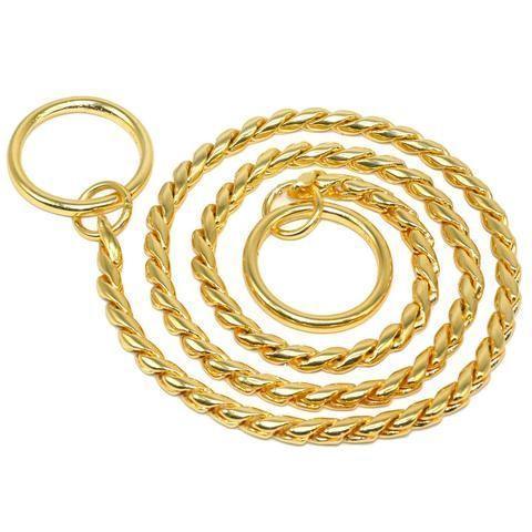 Gold dog shop choke chain