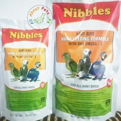 Image of Nibbles Baby Bird Hand Feeding Formula For All Birds 500g and 1kg available at allaboutpets.pk in Pakistan