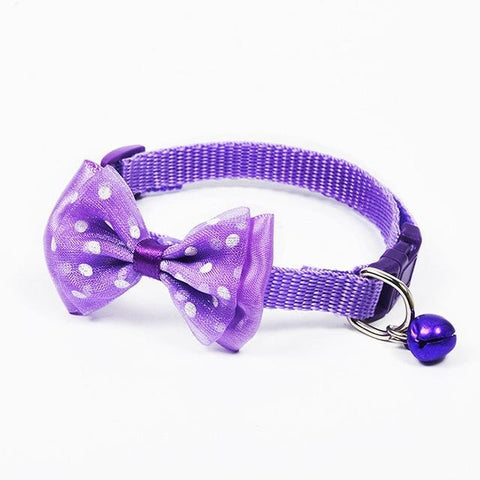 Image of Pet Bow Collar Adjustable For Cats & Puppies - AllAboutPetsPk