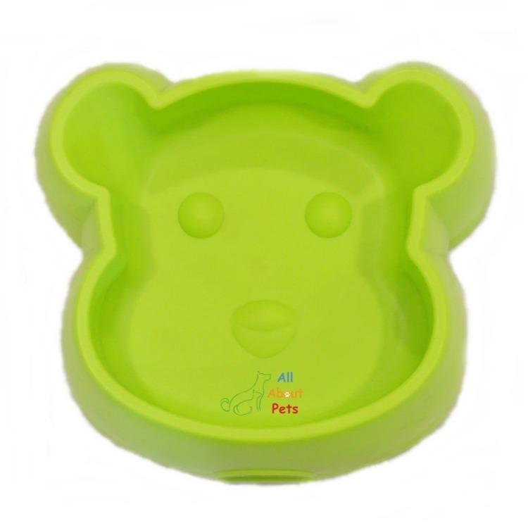 Bear Face Plastic Bowl green color available at  allaboutpets.pk in pakistan.