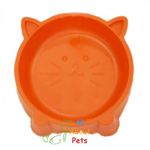 Image of Cat Face Feeding Bowl red color, dog feeding bowl, cat feeding bowl, pet feeding bowl available at allaboutpets.pk in pakistan.