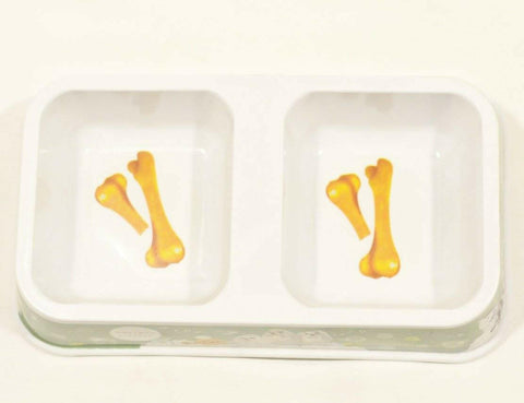 Image of Dual Feeding Bowl for Dogs & Cats - Plastic pet feeding bowl available at allaboutpets.pk in pakistan.