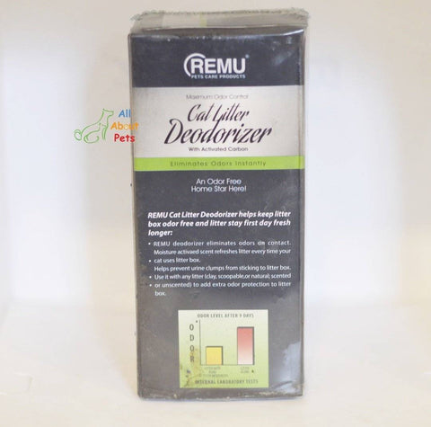Image of Remu Cat Litter Deodorizer, Activated carbon eliminates odors, prevents urine clumps from sticking to litter available at allaboutpets.pk in pakistan.