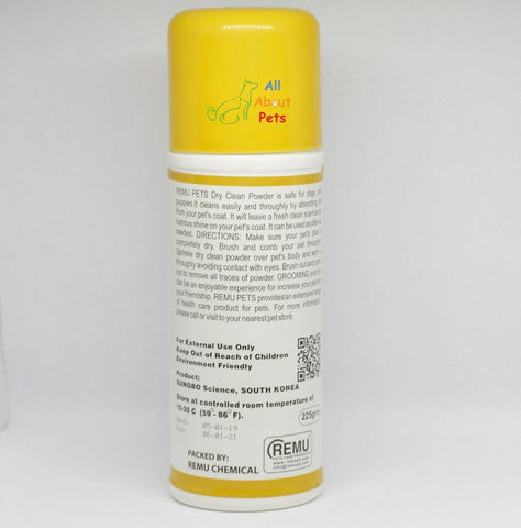 Image of Remu Royal Dry Clean Powder For Dogs, Non-Allergic formula available at allaboutpets.pk in pakistan.
