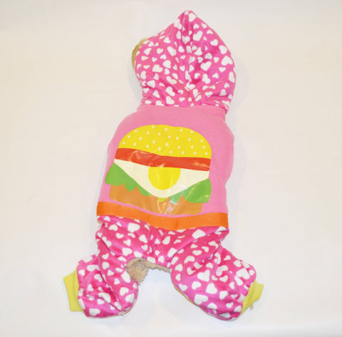 Image of Dog Winter Coat With Heart Prints Pink Color available at allaboutpets.pk in pakistan