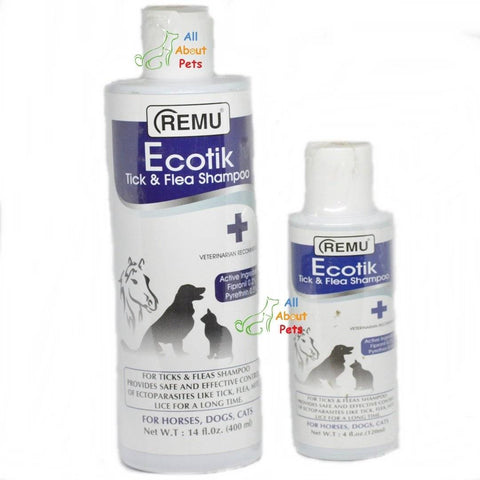 Image of Remu Ecotik Tick & Fleas Shampoo for Dogs, Cats & Horses, Persian cat shampoo available online at allaboutpets.pk in pakistan.