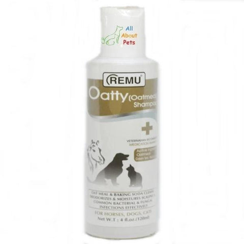 Image of Remu Oatty Shampoo For Dogs, deodorizes & moisturizes scaling and common bacterial & fungal infections effectively available online at allaboutpets.pk in pakistan.