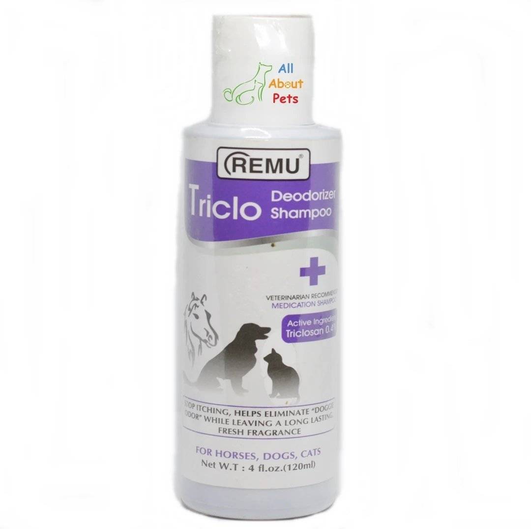 Remu Triclo Deodorizer Shampoo For Dogs available online at allaboutpets.pk in pakistan.