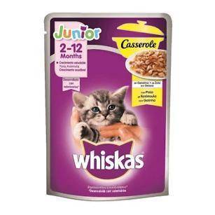 Image of Whiskas Casserole Poultry Selection in Jelly Kitten Food 85g, with chieken, duck, poultry and turkey flavours available at allaboutpets.pk in Pakistan
