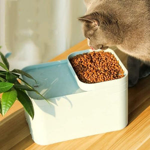 2 in 1 Two Function Bowl Drinking and Feeding Pet Automatic Water Feeder Fresh Water Fountain Water Dispenser for Dog Cat 1.8L available at allaboutpets.pk in Pakistan
