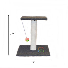 Cat Scratch Post single pole with top and  Ball, cat tree available in Pakistan at allaboutpets.pk