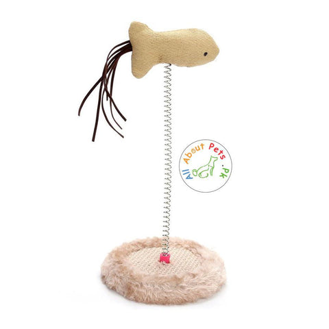 Image of Interactive Teaser Cat Toy With Sisal Scratching - AllAboutPetsPk