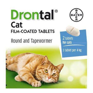 Drontal cat wormer tablets for round and tapewormer, cat dewormer available at allaboutpets.pk in pakistan