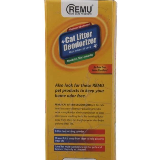 Remu Cat Litter Deodorizer, Active Soda eliminates odors, prevents urine clumps from sticking to litter available at allaboutpets.pk in pakistan.