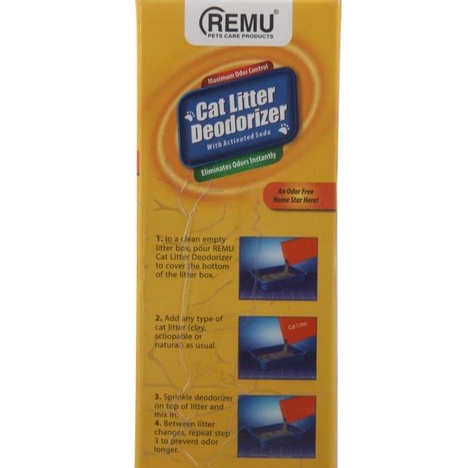 Remu Cat Litter Deodorizer, Active Soda eliminates odors, prevents urine clumps from sticking to litter available at allaboutpets.pk in pakistan.