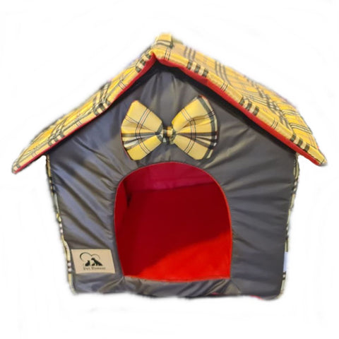 Image of Soft and cozy Cat House With Bow, kitten bed, cat cave available at allaboutpets.pk in Pakistan