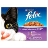 Felix Cat Food Mixed Selection in Jelly 12 x 100g, cat jelly food, cat wet food with tuna, chicken, salmon & trout and beef available at allaboutpets.pk in pakistan