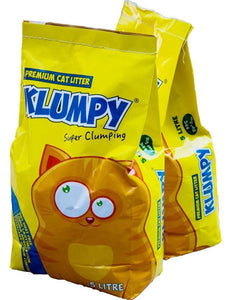 Klumpy Cat Litter, 5L, 16L, cat clay clumping litter, cat EXCELLENT ODOR CONTROL litter available at allaboutpets.pk in pakistan.