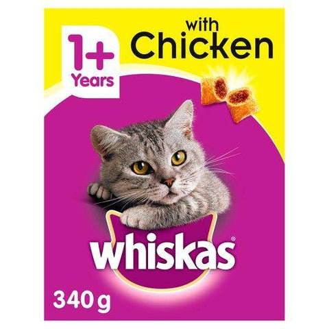 Image of WHISKAS Dry Cat Food With Chicken 340g available at allaboutpets.pk in pakistan.
