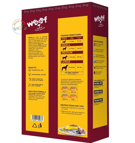 Image of Woof Dog Food Be Happy Pet 500g, product of seasons, menu dog food available at allaboutpets.pk in pakistan.