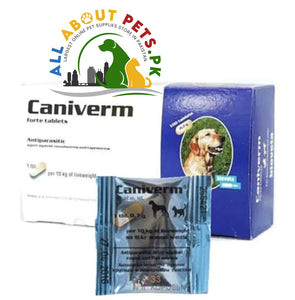 Caniverm Deworming Tablets for Cats & Dogs (01 Tablet) - Effective Treatment for Worm Infestations