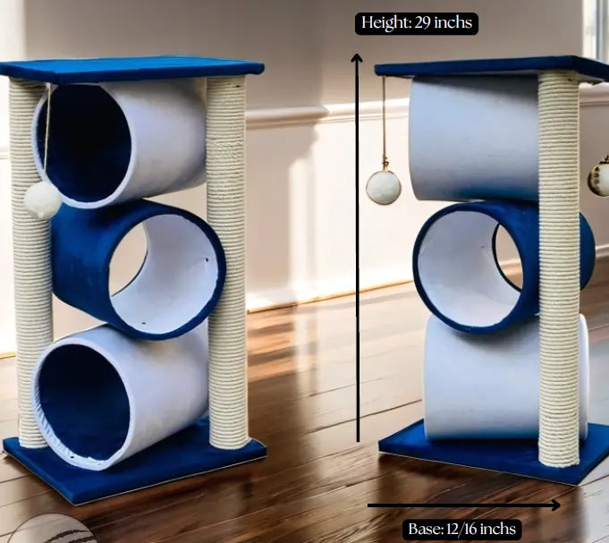 Cat Scratch Post with 3 rounds, 2 Poles & Top
