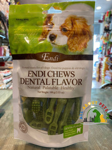 Endi Chews Beef Flavor Dual Dental Stick - Fresh Breath, Strengthen Bones, Balanced Nutrition