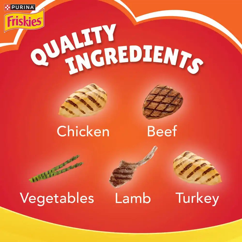 Friskies Adult Meaty Grills Dry Cat Food – Chicken, Beef & Turkey
