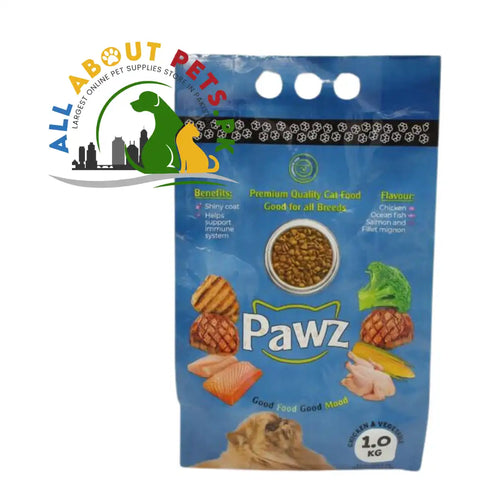 Image of Pawz Premium Quality Cat Food, 1 KG - Good For All Cat Breeds
