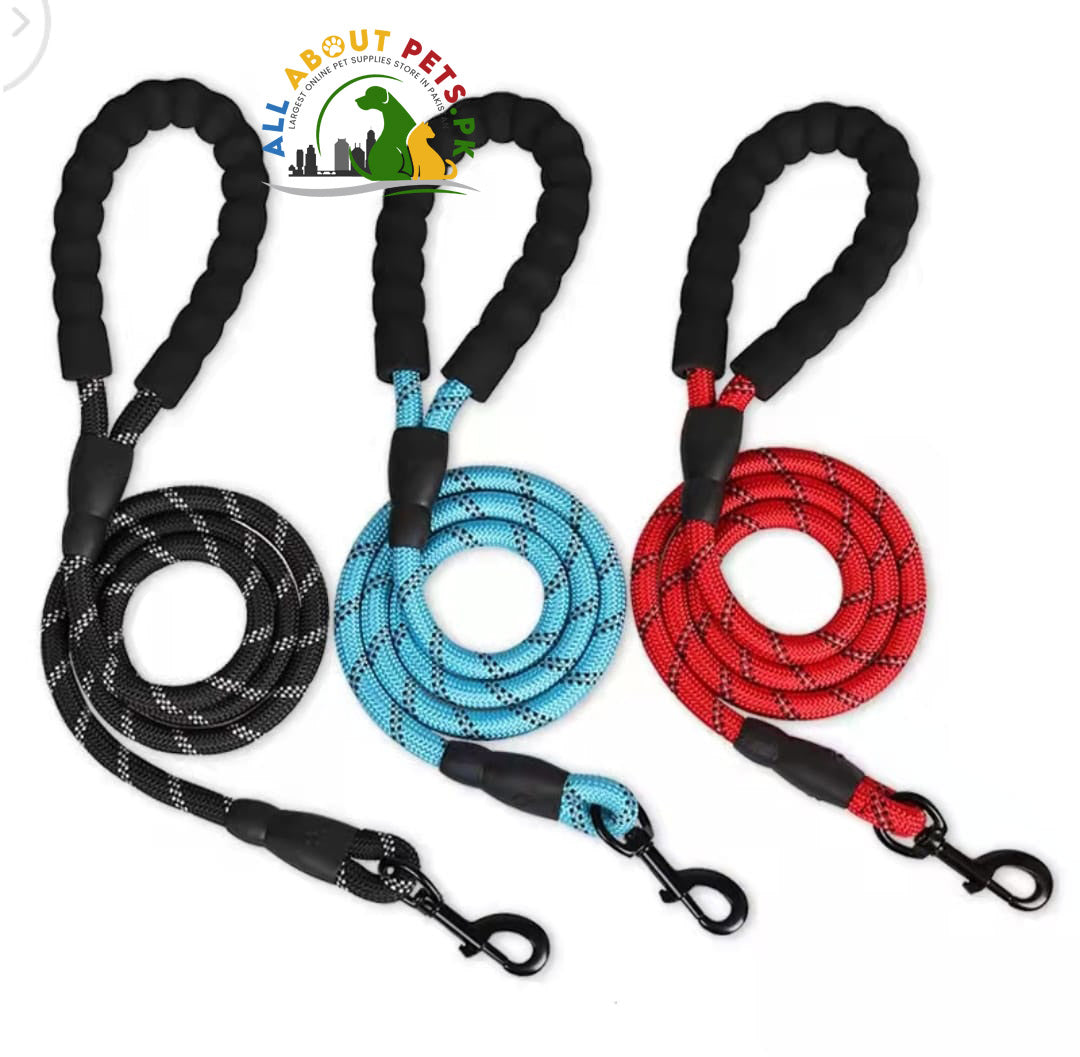 Pet Leash with Soft Foam Handle – strong and comfortable dog leash in Pakistan with durable rope design and soft grip handle