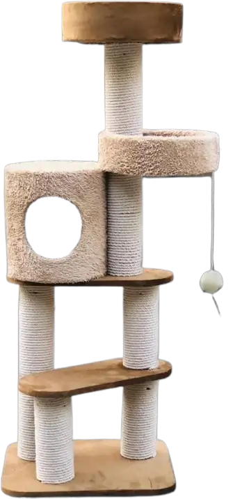 SCRATCH POST SPIRAL ROUND HOUSE