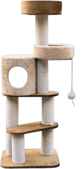 SCRATCH POST SPIRAL ROUND HOUSE