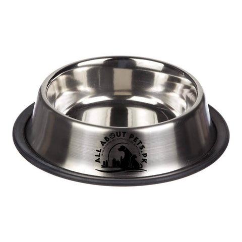 Image of Steel silver feeding bowls for cats & dogs available at allaboutpets.pk in Pakistan