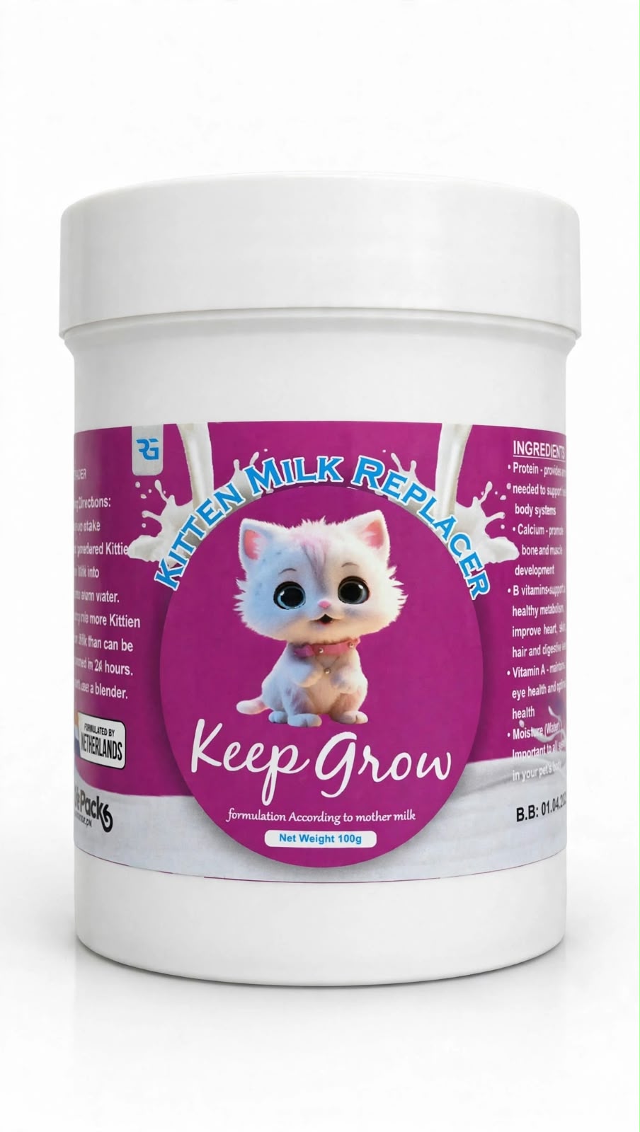 Keep Grow Kitten Milk Replacer 100g