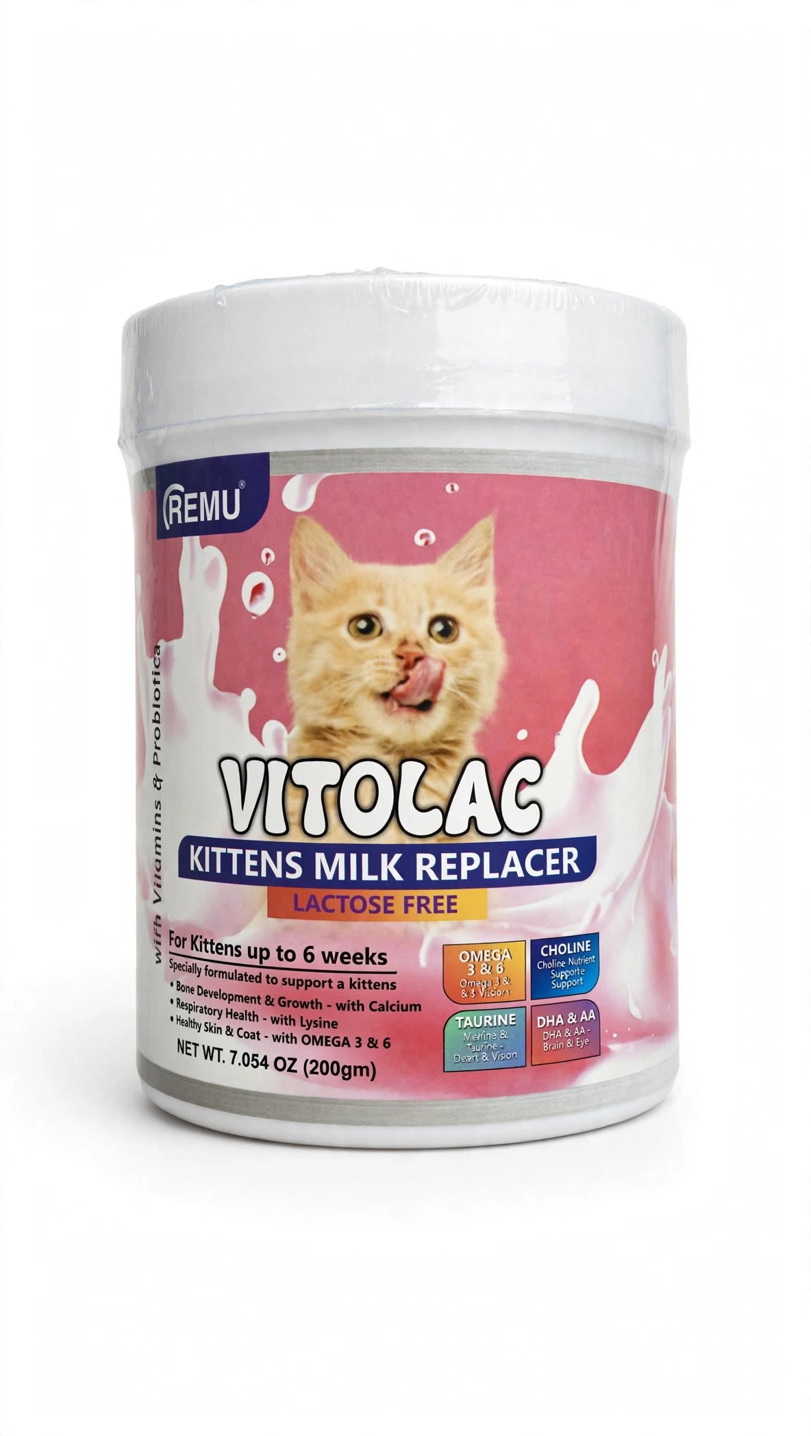 REMU Vitolac Kitten Milk Replacer Lactose Free 200gm