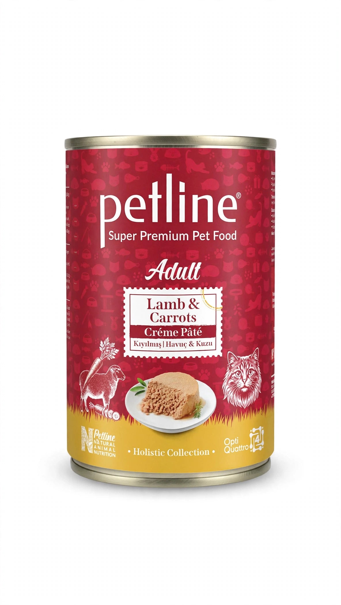 Petline Super Premium Adult Cat Can - Lamb & Carrots Crème Pâté 400g |