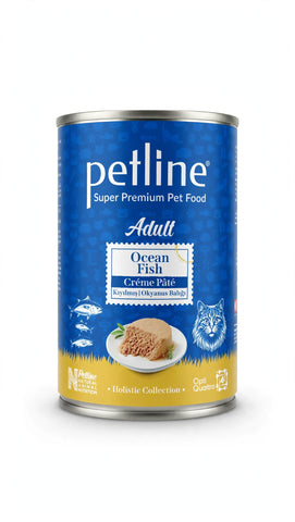 Image of Petline Super Premium Adult Cat Can - Ocean Fish Crème Pâté 400g |