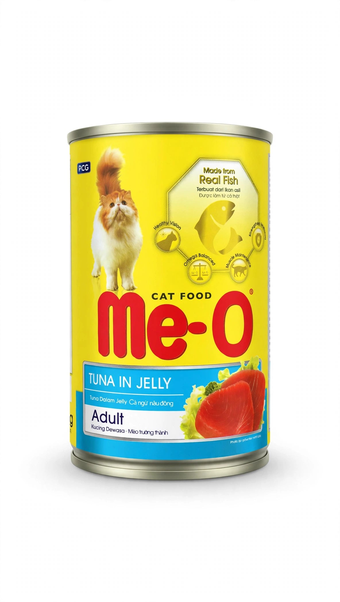 Me-O Adult Cat Food - Tuna in Jelly 400g | Made from Real Fish | Thai Import