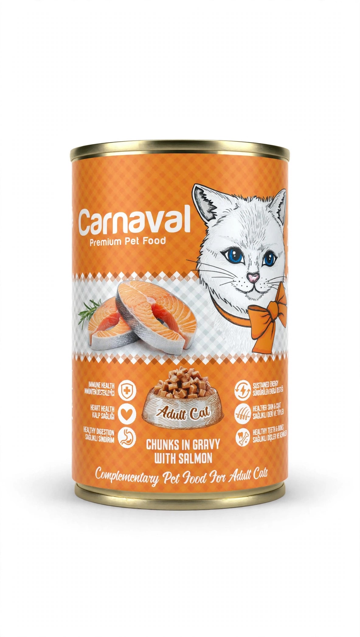 Carnaval Premium Adult Cat Food - Chunks in Gravy with Salmon 400g
