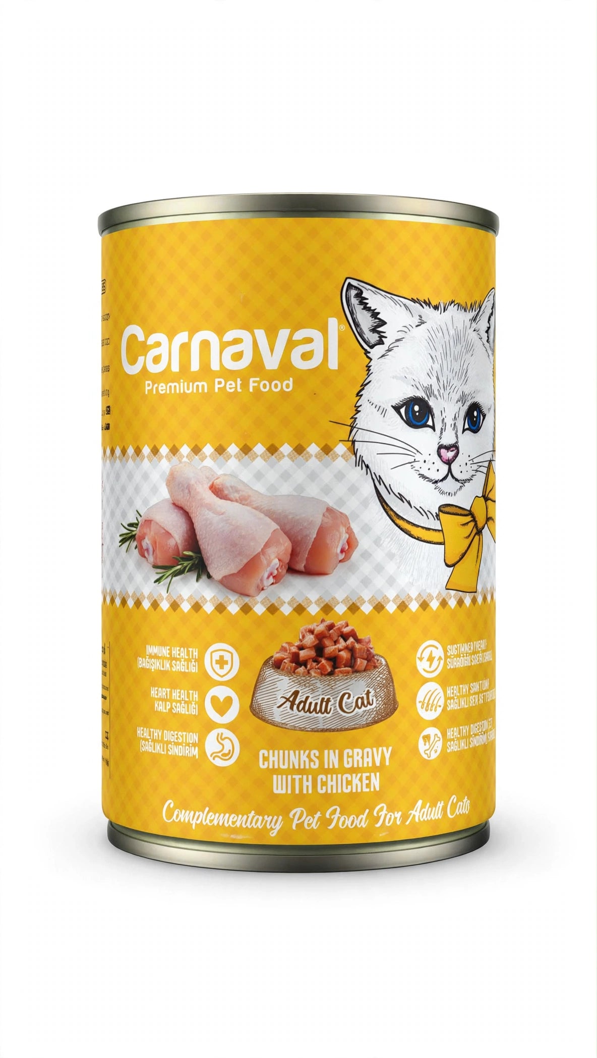 Carnaval Adult Wet Cat Food – Chunks in Gravy with Chicken (400g)