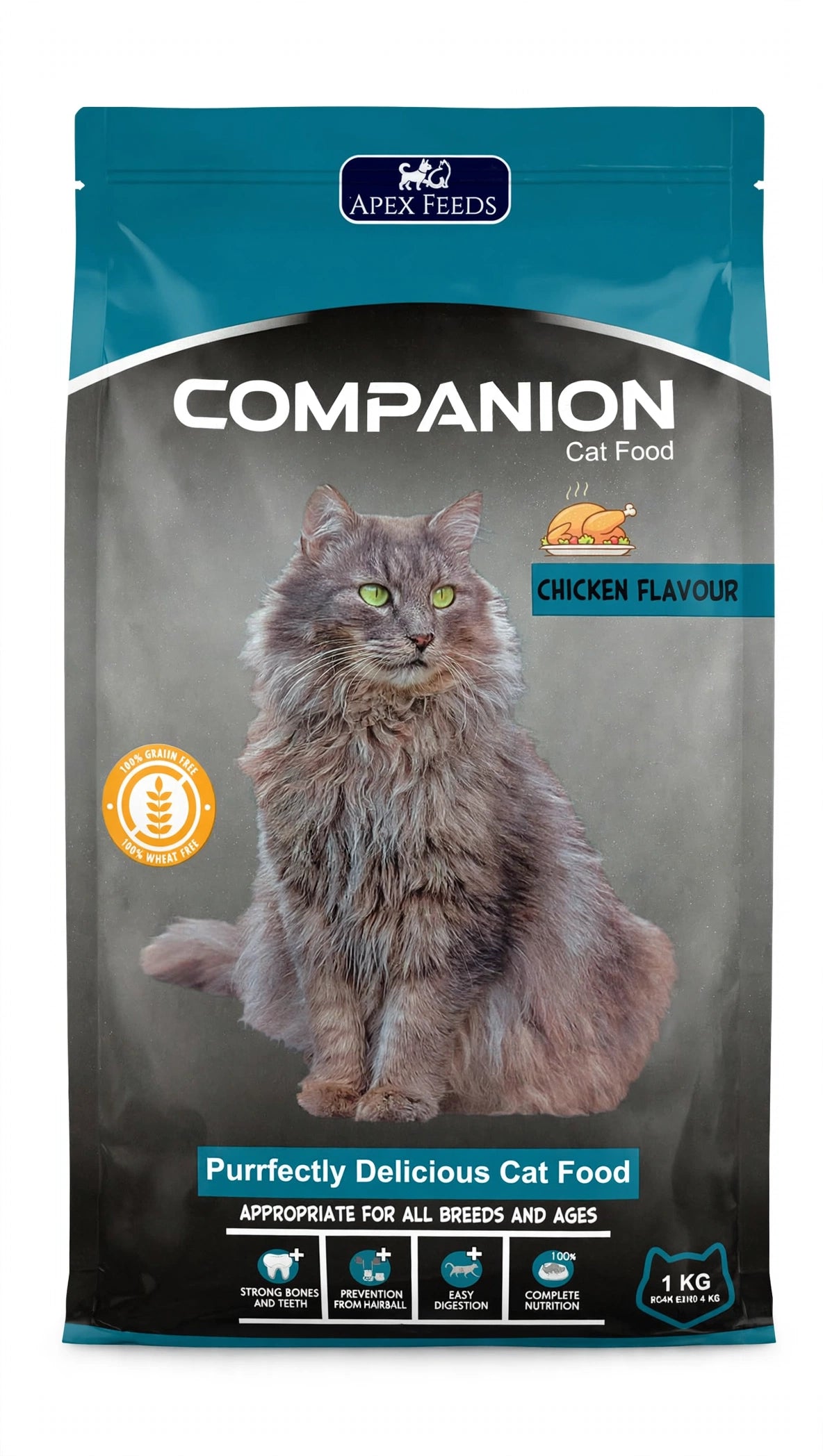Companion Cat Food Chicken Flavour - 1 KG - AllAboutPets.Pk