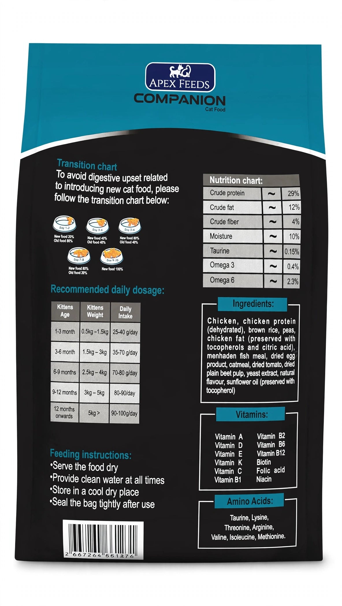 Companion Cat Food Chicken Flavour - 1 KG - AllAboutPets.Pk